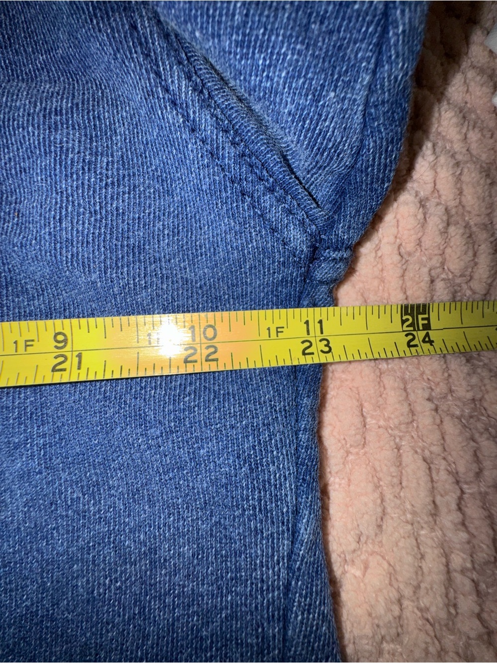 Z Supply All Day Knit Denim Jacket Vintage Indigo Button Front Shacket - Picture 10 of 14